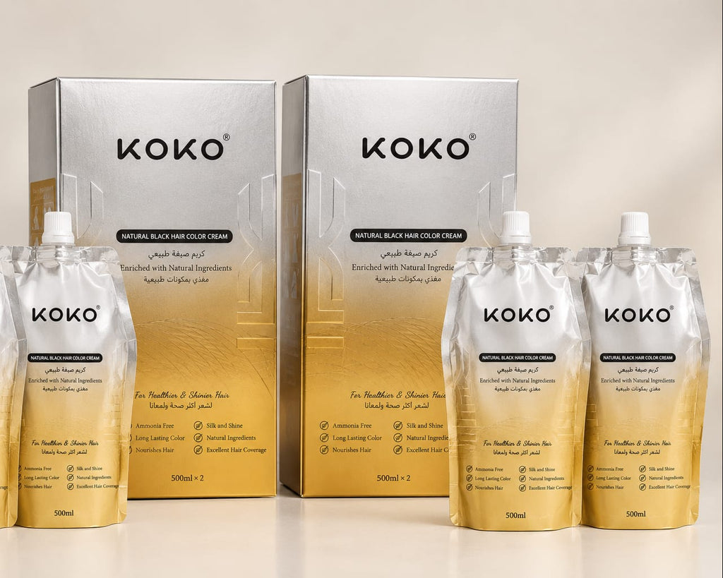 500mldark brown hair color , koko hair color pack pouches image